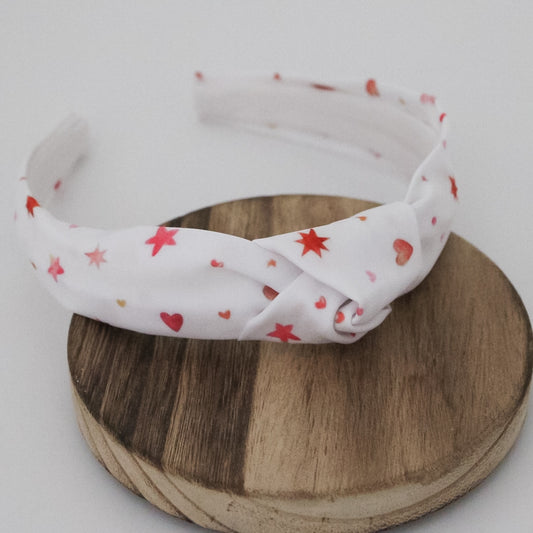Stars & hearts knotted headband