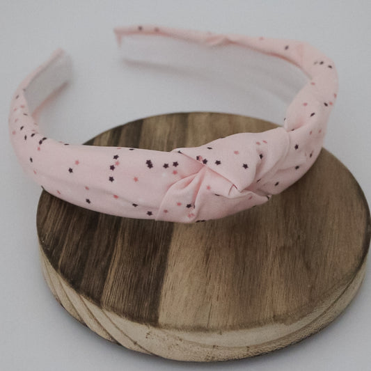 Pink stars knotted headband