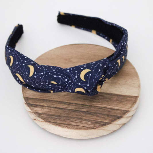 Moon constellations knotted headband