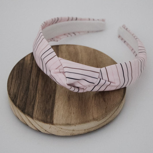 Pink stripes knotted headband