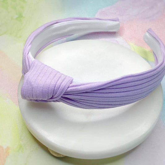 Purple knotted headband